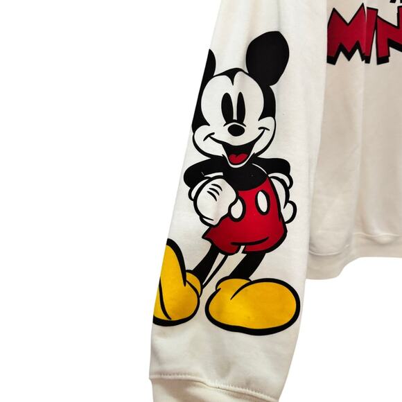 Disney Mickey & Minnie Mouse Graphic Sweatshirt White Crewneck XXL Unisex - Picture 2 of 8